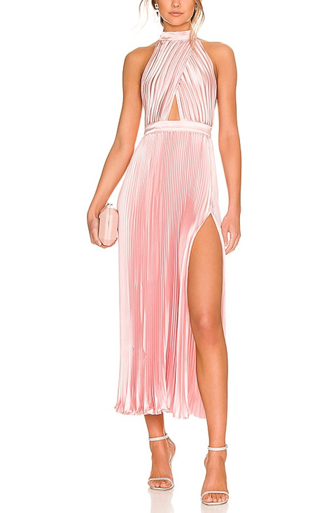 L'idee Dresses & Skirts - L'idee Pleated Light Pink Renaissance Split Gown Size 8 AUS / 4US / S